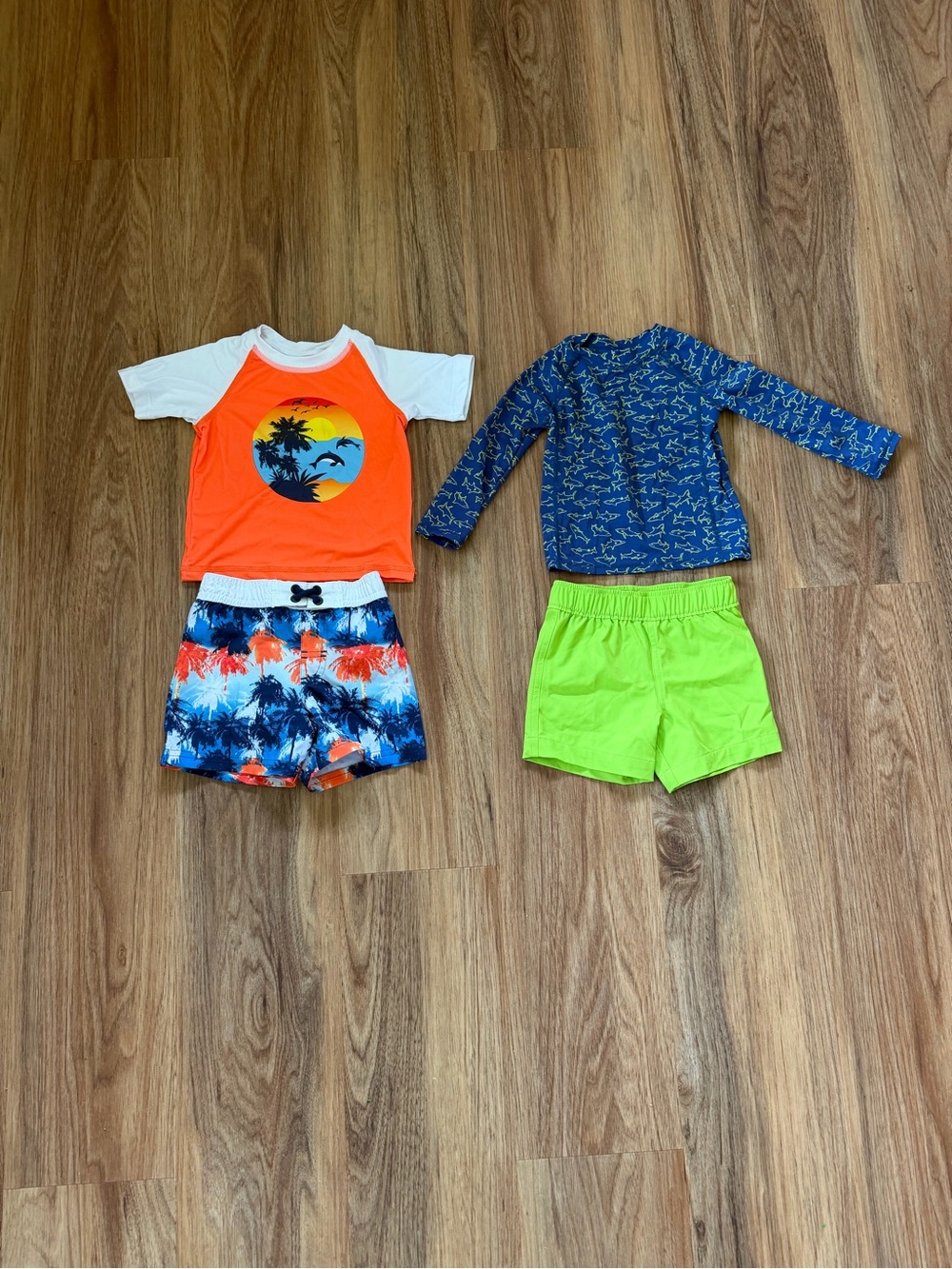Boys 12M Swim Bundle | Wonder Nation & Amazon Essentials | Lot of 4